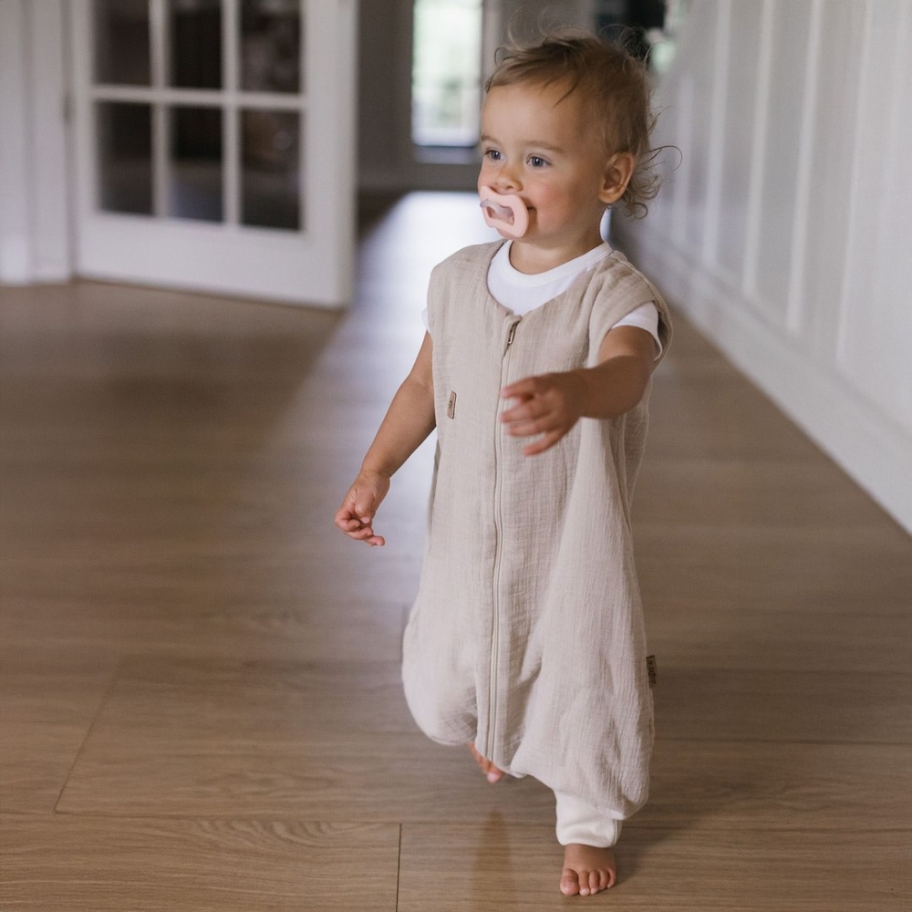 Sleeping bag with legs muslin 2,5 TOG Malaga 1-2y vanilla