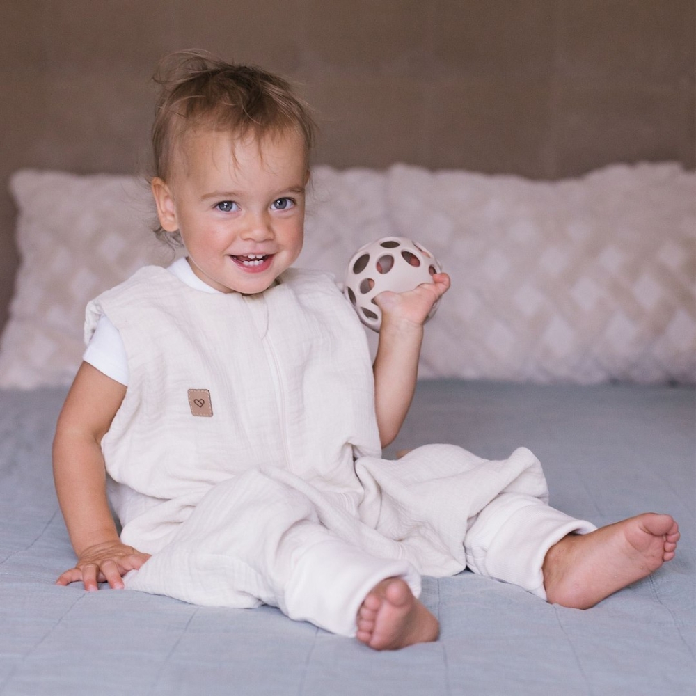 Sleeping bag with legs muslin 2,5 TOG Malaga 2-4y vanilla