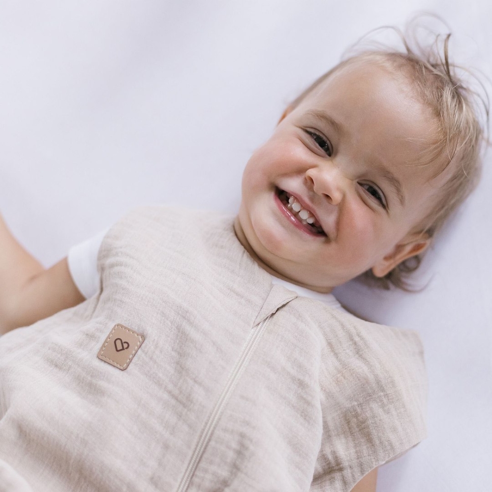 Sleeping bag with legs muslin 2,5 TOG Malaga 1-2y beige