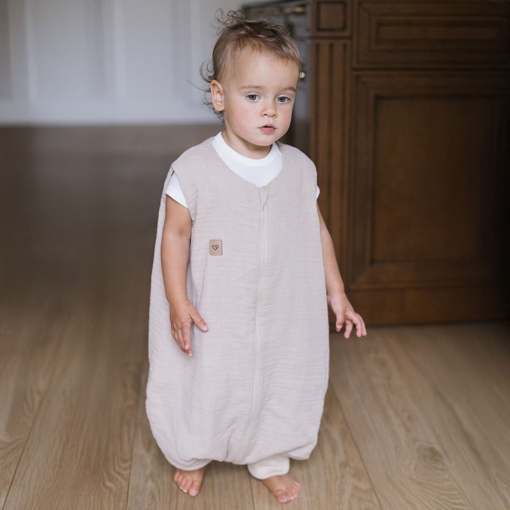 Sleeping bag with legs muslin 2,5 TOG Malaga 2-4y beige
