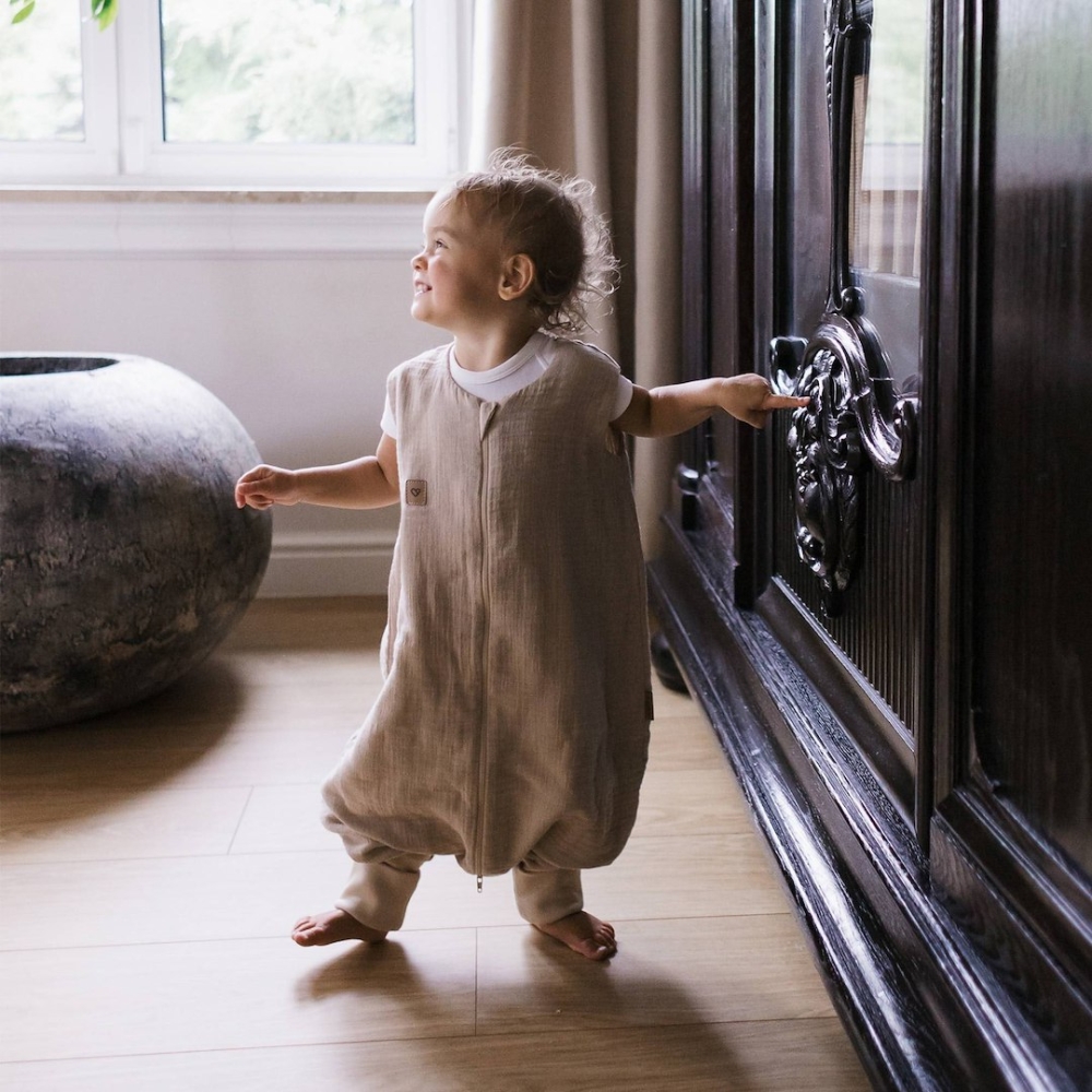 Sleeping bag with legs muslin 2,5 TOG Malaga 2-4y beige