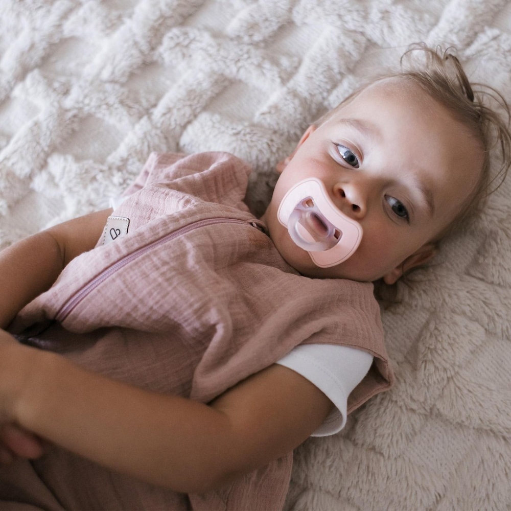 Sleeping bag muslin 2,5 TOG Malaga 0-6m baby pink