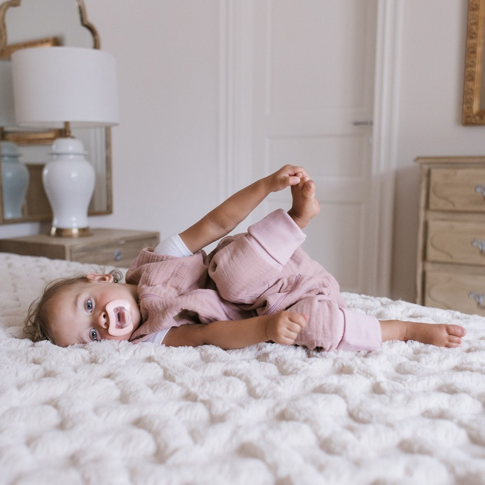 Sleeping bag with legs muslin 2,5 TOG Malaga 1-2y baby pink