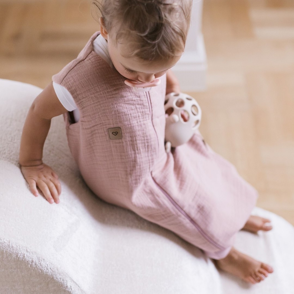 Sleeping bag with legs muslin 2,5 TOG Malaga 2-4y baby pink