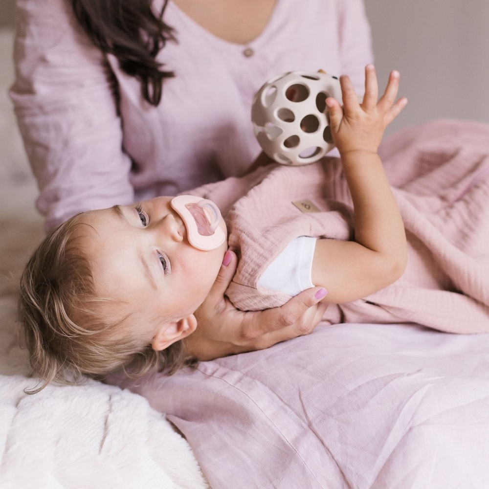 Sleeping bag with legs muslin 2,5 TOG Malaga 2-4y baby pink