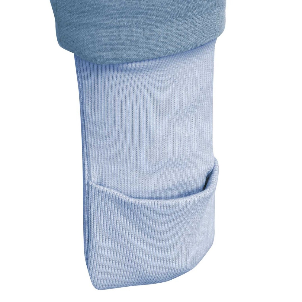 Sleeping bag with legs muslin 2,5 TOG Malaga 1-2y baby blue