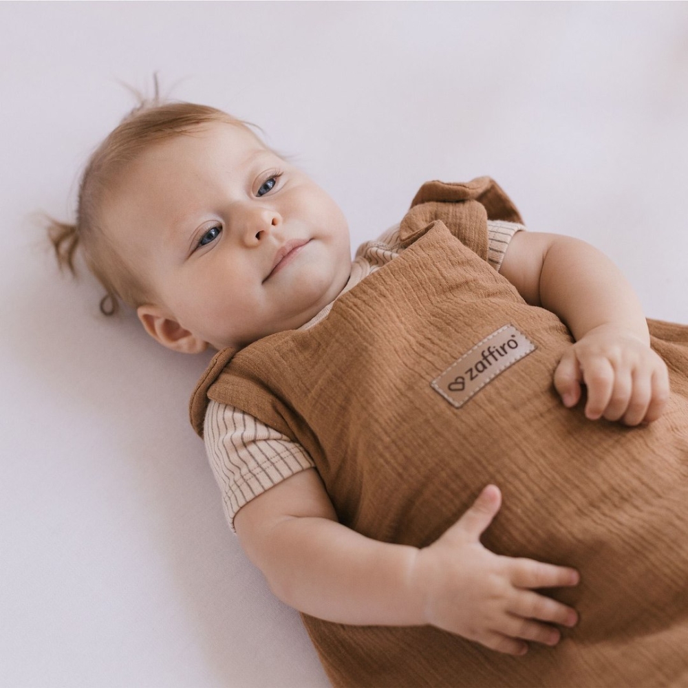 Sleeping bag muslin 2,5 TOG Malaga 0-6m toffee