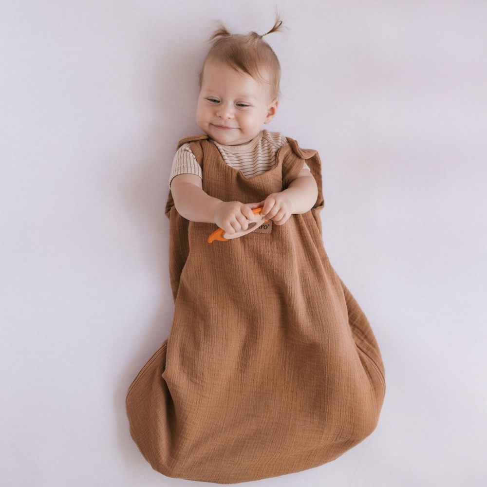 Sleeping bag muslin 2,5 TOG Malaga 6-12m toffee
