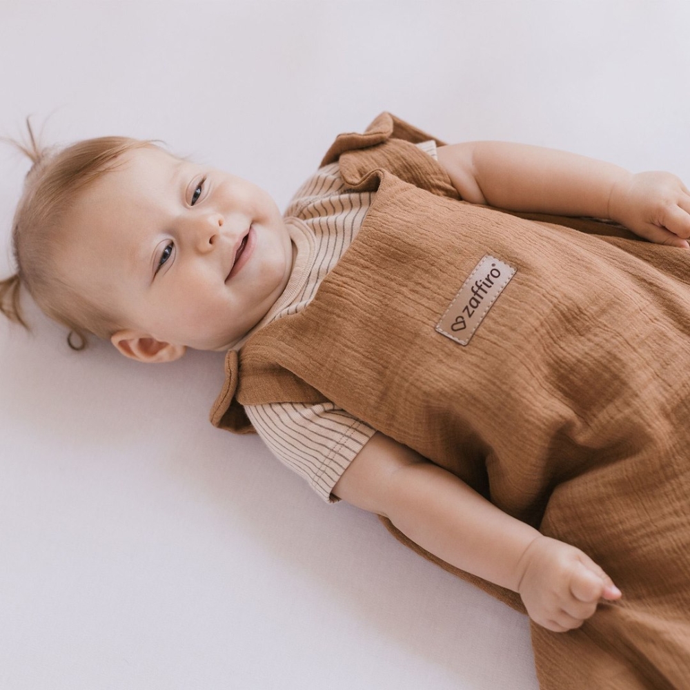 Sleeping bag muslin 2,5 TOG Malaga 6-12m toffee