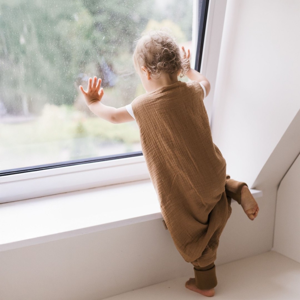 Sleeping bag with legs muslin 2,5 TOG Malaga 1-2y toffee