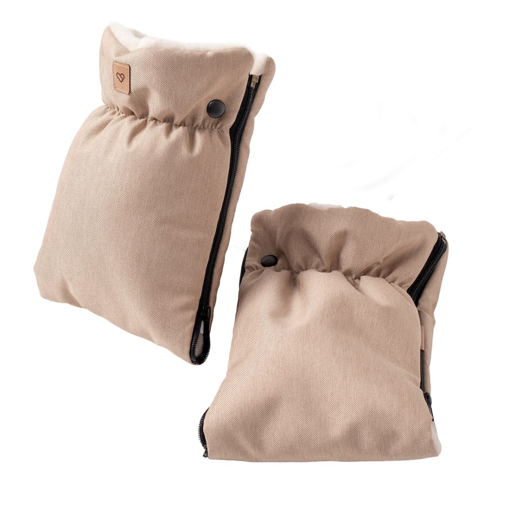 Two-parts hand muffs Scandi beige