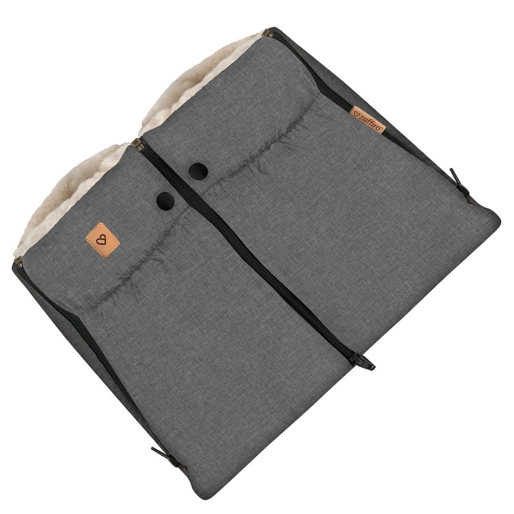 Two-parts hand muffs Scandi grey