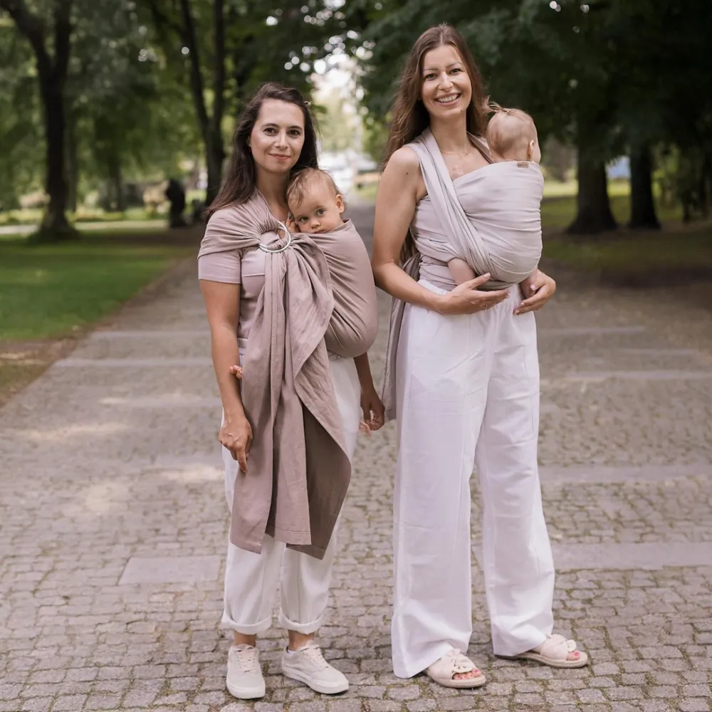 Sling with ring HugMe Roma 70x195cm latte
