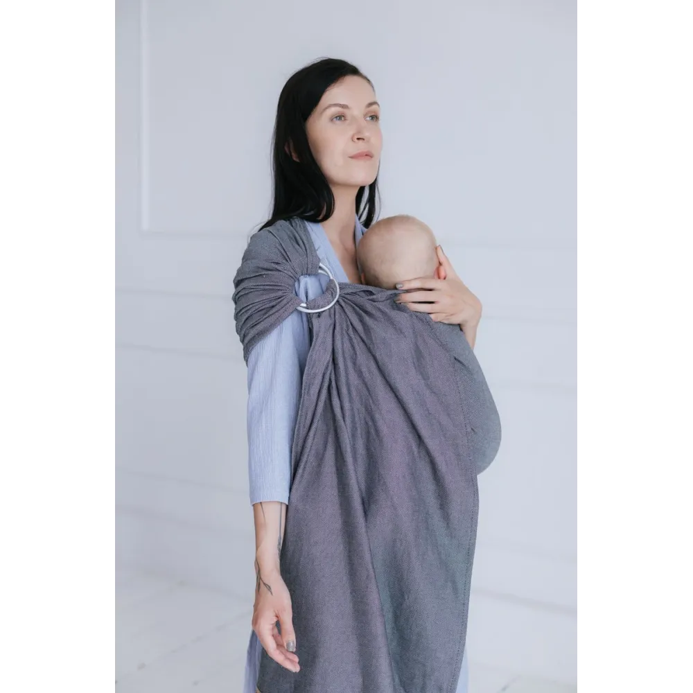 Sling with ring HugMe Roma 70x195cm grey