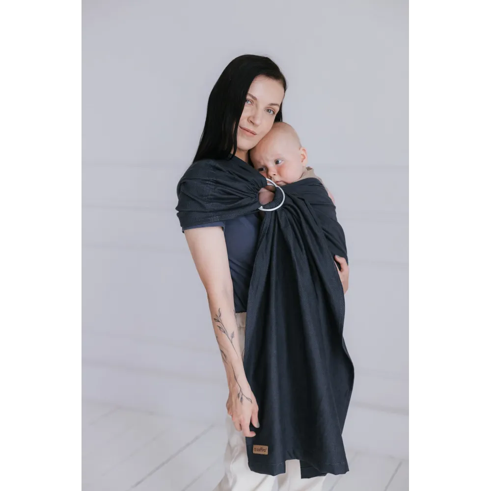 Sling with ring HugMe Roma 70x195cm anthracite