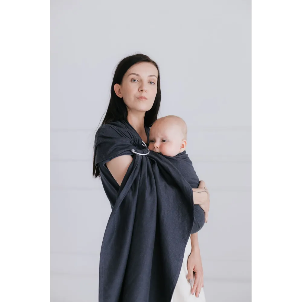 Sling with ring HugMe Roma 70x195cm anthracite