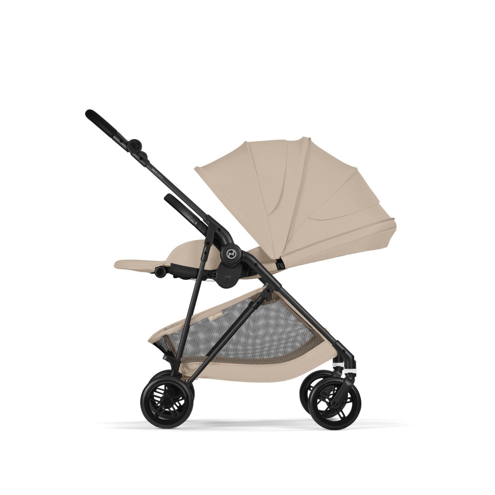 Sportinis vežimėlis Cybex Melio Carbon, Almond Beige-Vaikiški vežimėliai, Sportiniai vežimėliai-e-vaikas