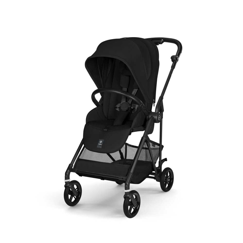 Sportinis vežimėlis Cybex Melio Carbon, Magic Black-Vaikiški vežimėliai, Sportiniai vežimėliai-e-vaikas