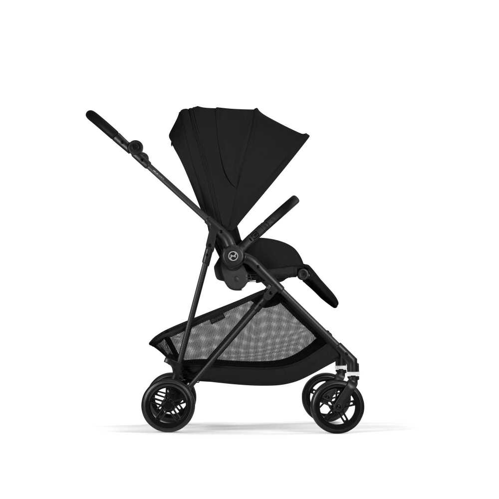 Sportinis vežimėlis Cybex Melio Carbon, Magic Black-Vaikiški vežimėliai, Sportiniai vežimėliai-e-vaikas
