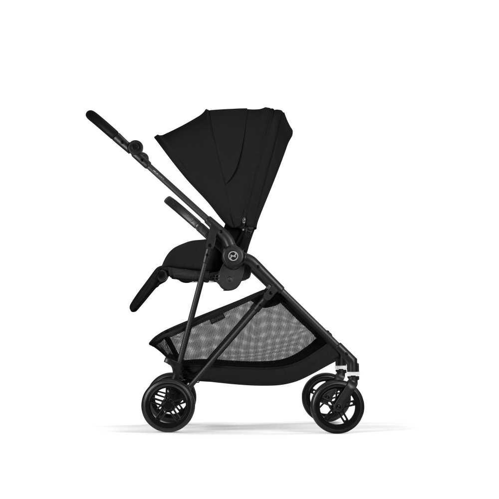Sportinis vežimėlis Cybex Melio Carbon, Magic Black-Vaikiški vežimėliai, Sportiniai vežimėliai-e-vaikas