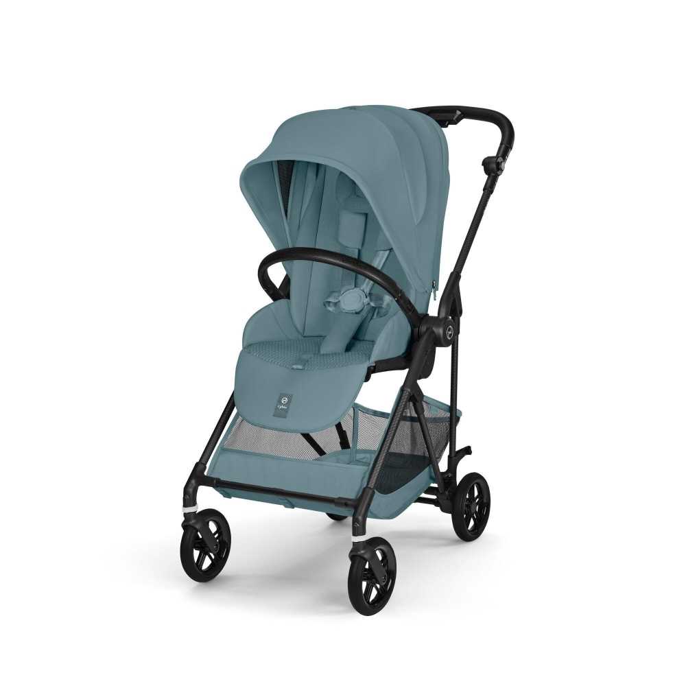 Sportinis vežimėlis Cybex Melio Carbon, Stormy Blue-Vaikiški vežimėliai, Sportiniai vežimėliai-e-vaikas