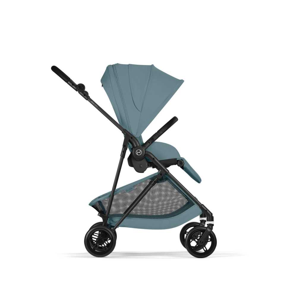 Sportinis vežimėlis Cybex Melio Carbon, Stormy Blue-Vaikiški vežimėliai, Sportiniai vežimėliai-e-vaikas