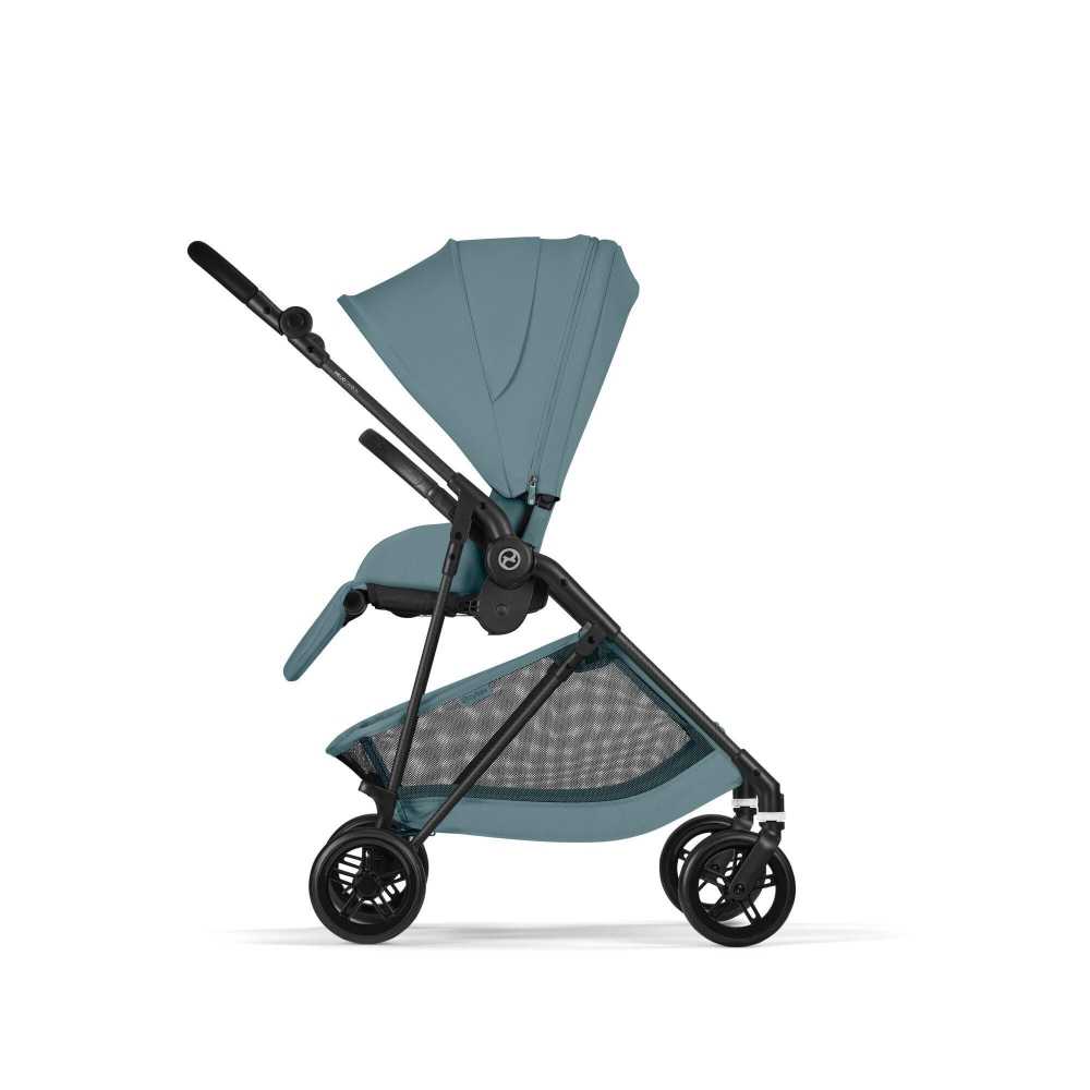 Sportinis vežimėlis Cybex Melio Carbon, Stormy Blue-Vaikiški vežimėliai, Sportiniai vežimėliai-e-vaikas