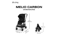Sportinis vežimėlis Cybex Melio Carbon, Magic Black-Vaikiški vežimėliai, Sportiniai vežimėliai-e-vaikas