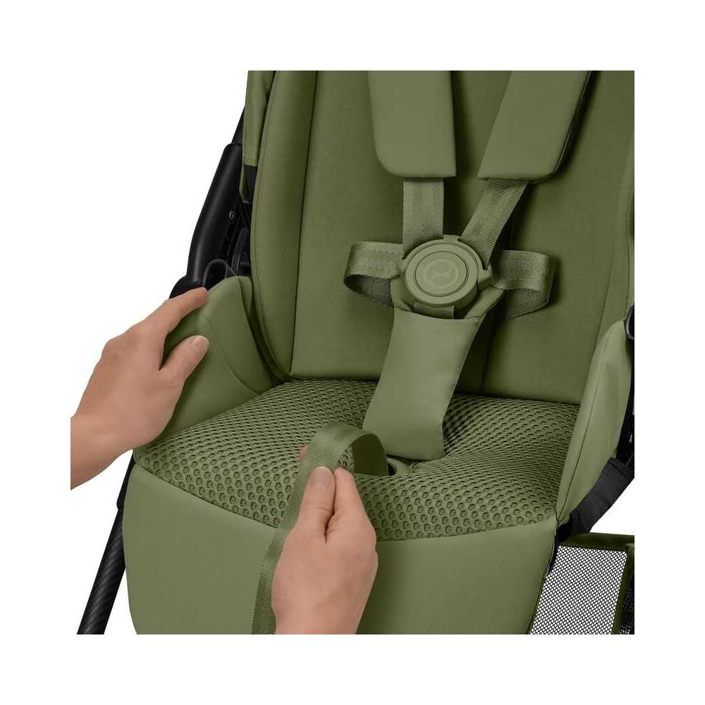 Sportinis vežimėlis Cybex Melio Carbon, Moss Green-Vaikiški vežimėliai, Sportiniai vežimėliai-e-vaikas