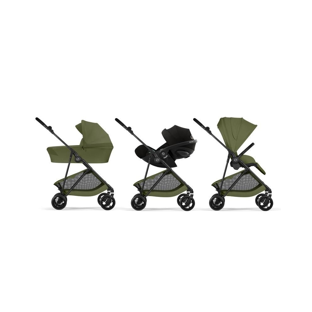 Sportinis vežimėlis Cybex Melio Carbon, Moss Green-Vaikiški vežimėliai, Sportiniai vežimėliai-e-vaikas