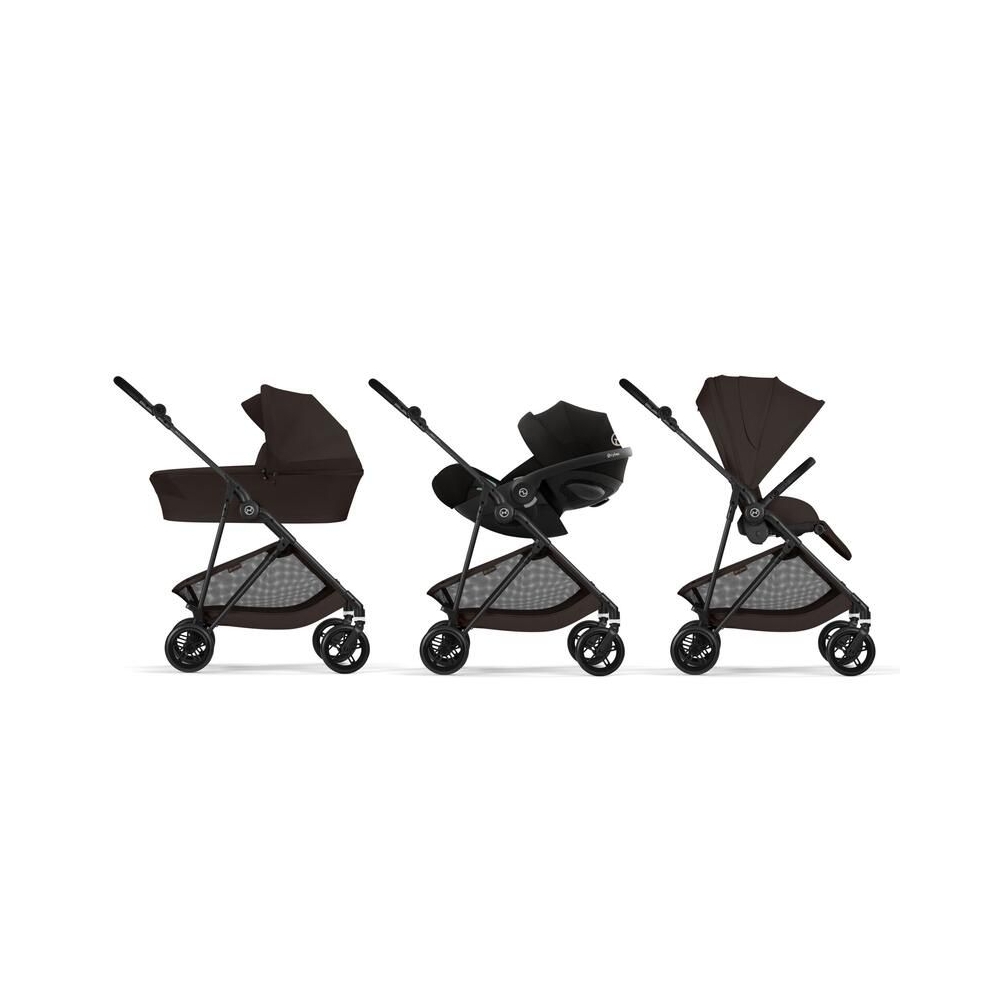 Sportinis vežimėlis Cybex Melio Carbon, Chocolate Brown-Vaikiški vežimėliai, Sportiniai vežimėliai-e-vaikas
