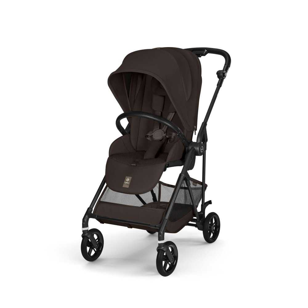 Sportinis vežimėlis Cybex Melio Carbon, Chocolate Brown-Vaikiški vežimėliai, Sportiniai vežimėliai-e-vaikas