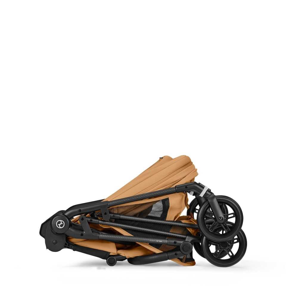 Sportinis vežimėlis Cybex Melio Carbon, Cinnamon Yellow-Vaikiški vežimėliai, Sportiniai vežimėliai-e-vaikas
