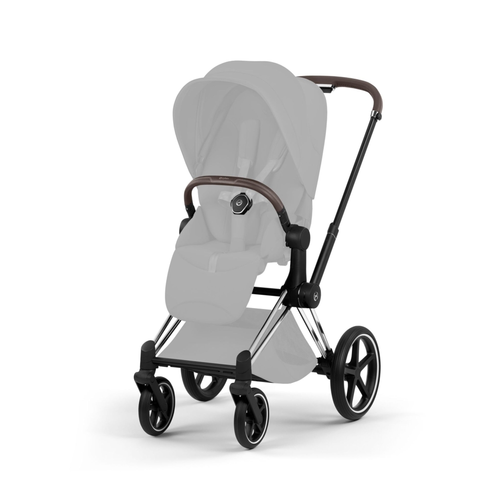 Vežimėlio važiuoklė Cybex Priam 5 Style rėmas su sėdynės rėmu, Chrome Brown-Vaikiški vežimėliai, Lopšiai ir rėmai-e-vaikas