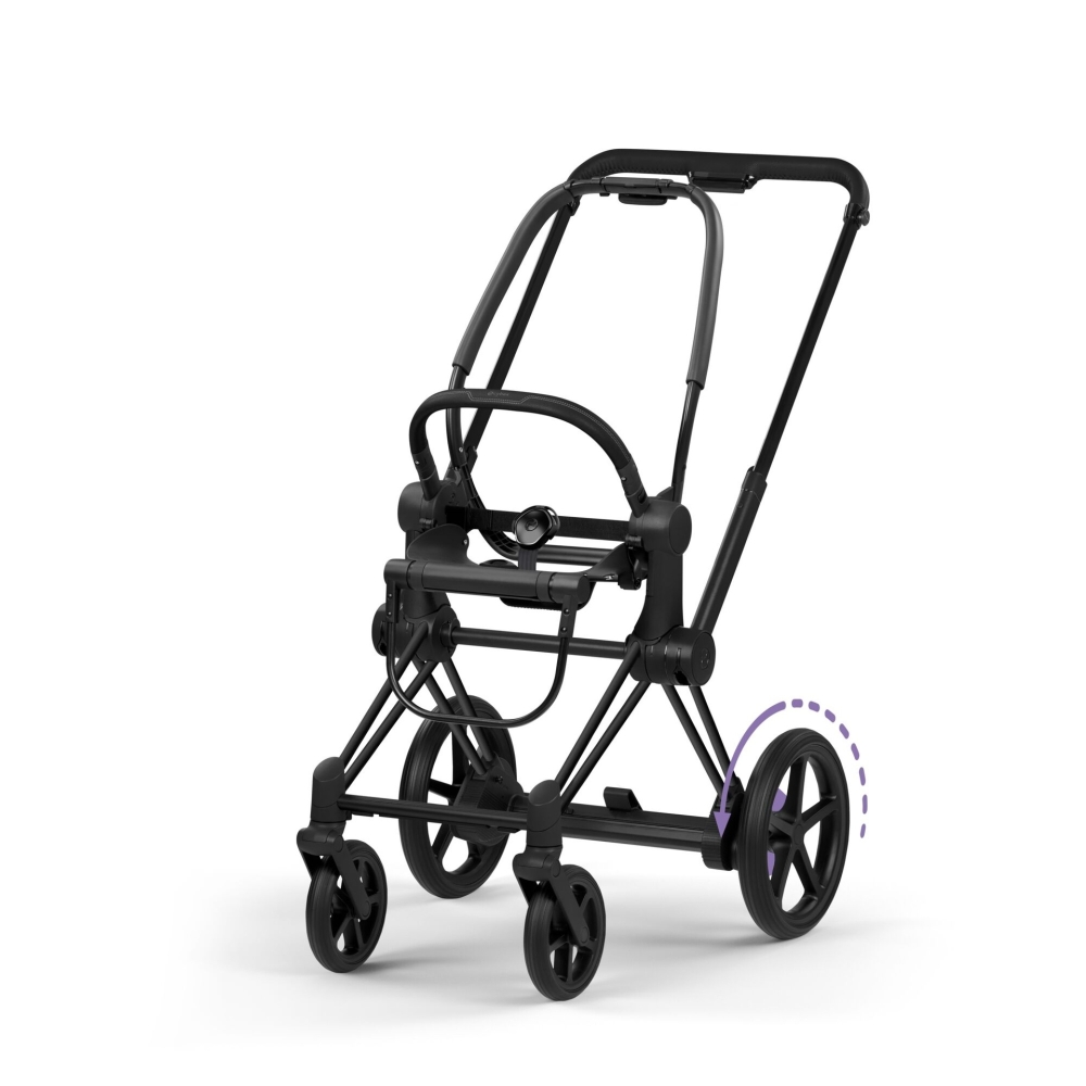 Vežimėlio važiuoklė Cybex ePriam 5 Style rėmas su sėdynės rėmu, Matt Black-Vaikiški vežimėliai, Lopšiai ir rėmai-e-vaikas
