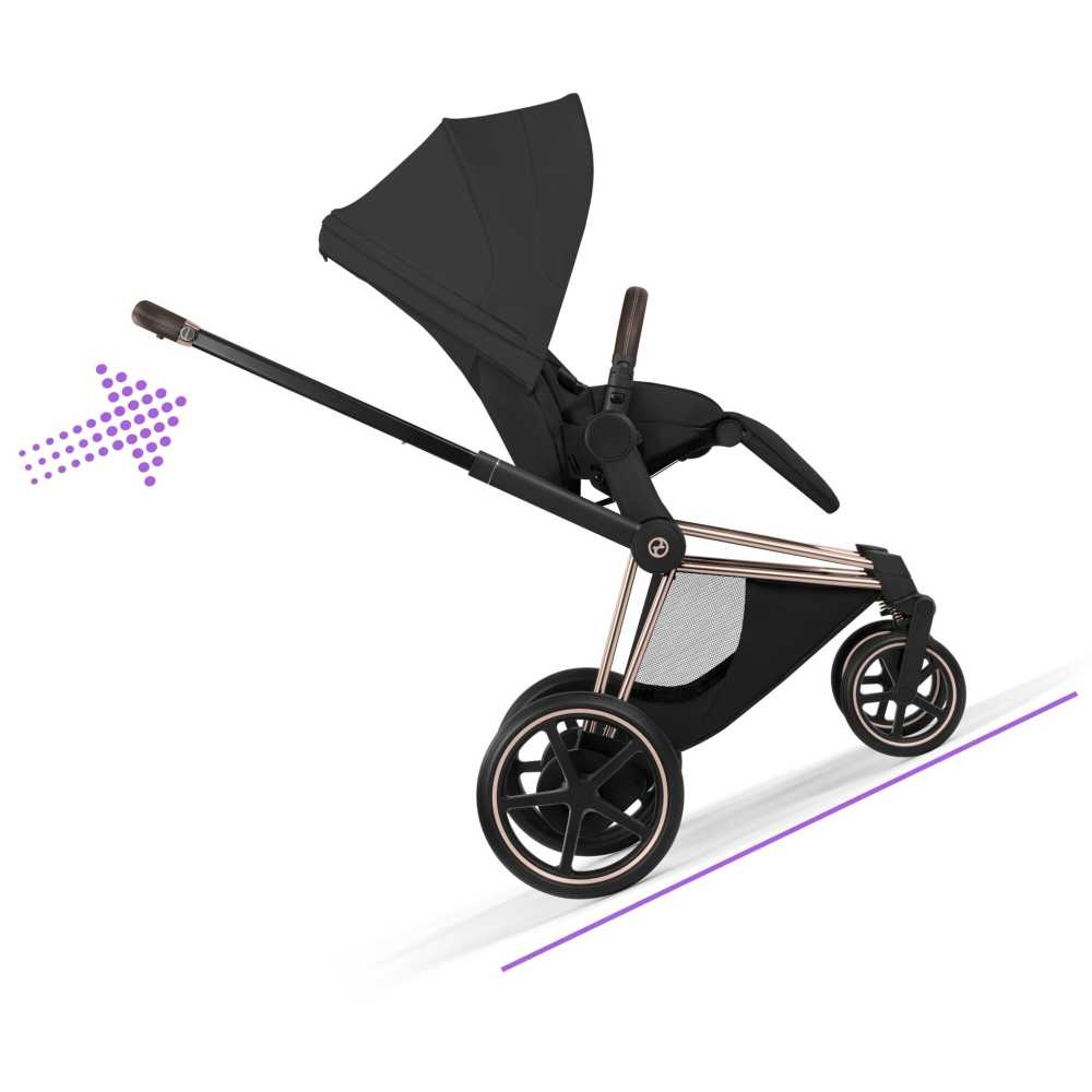 Vežimėlio važiuoklė Cybex ePriam 5 Style rėmas su sėdynės rėmu, Rosegold-Vaikiški vežimėliai, Lopšiai ir rėmai-e-vaikas