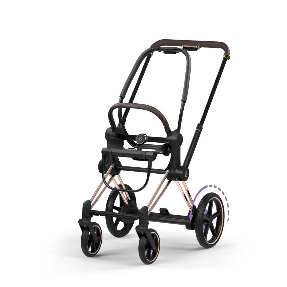 Vežimėlio važiuoklė Cybex ePriam 5 Style rėmas su sėdynės rėmu, Rosegold-Vaikiški vežimėliai, Lopšiai ir rėmai-e-vaikas