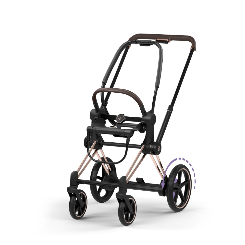 Vežimėlio važiuoklė Cybex ePriam 5 Style rėmas su sėdynės rėmu, Rosegold-Vaikiški vežimėliai, Lopšiai ir rėmai-e-vaikas