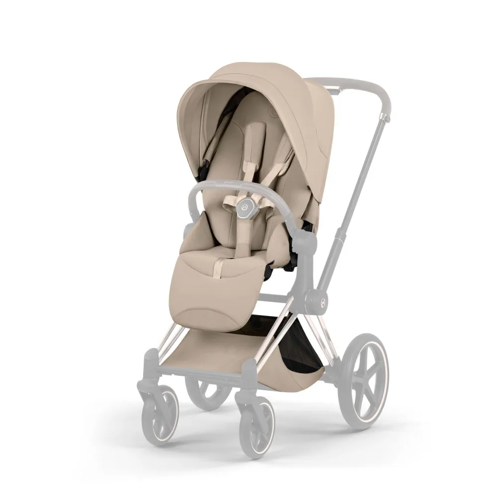 Sėdynės audinys Cybex Priam Style V5, Cozy Beige-Vaikiški vežimėliai, Lopšiai ir rėmai-e-vaikas