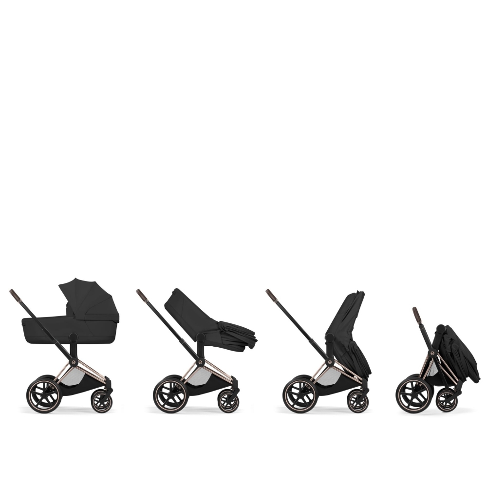 Sulankstomas lopšys Cybex Priam Style​, Sepia Black-Vaikiški vežimėliai, Lopšiai ir rėmai-e-vaikas