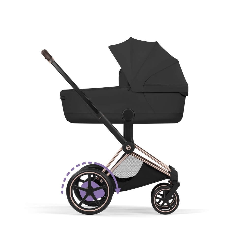 Sulankstomas lopšys Cybex Priam Style​, Sepia Black-Vaikiški vežimėliai, Lopšiai ir rėmai-e-vaikas