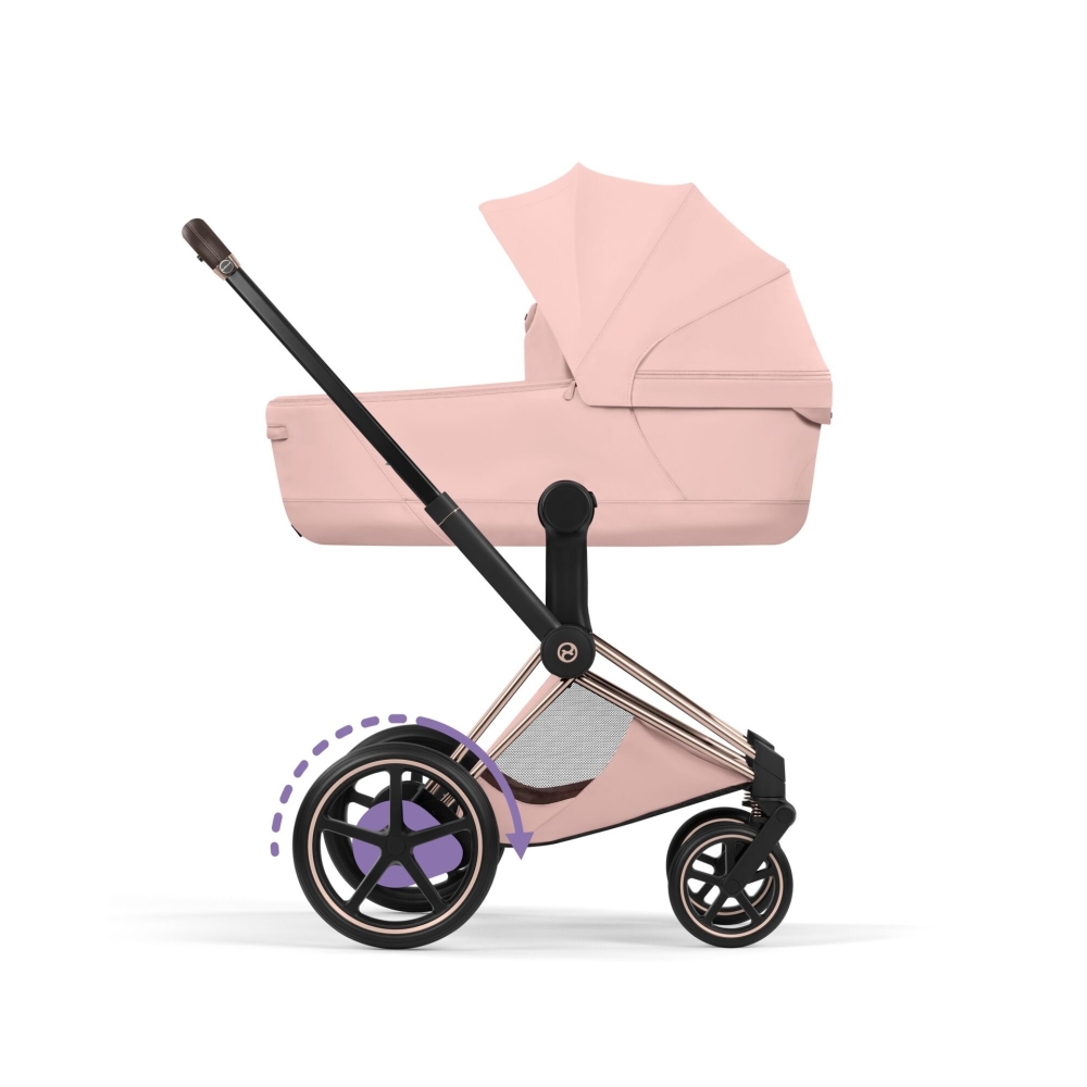 Sulankstomas lopšys Cybex Priam Style​, Peach Pink-Vaikiški vežimėliai, Lopšiai ir rėmai-e-vaikas