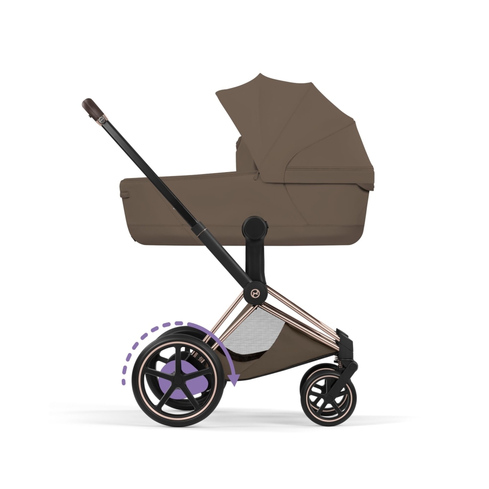 Sulankstomas lopšys Cybex Priam Style​, Coconut Brown-Vaikiški vežimėliai, Lopšiai ir rėmai-e-vaikas