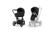 Universalus vežimėlis Cybex Priam Comfort 2in1, Sepia Black-Vaikiški vežimėliai, Universalūs vežimėliai-e-vaikas