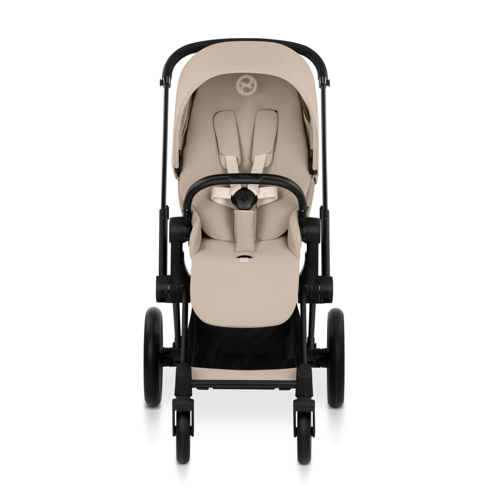Universalus vežimėlis Cybex Priam Comfort Matt Black 2in1, Cozy Beige-Vaikiški vežimėliai, Universalūs vežimėliai-e-vaikas