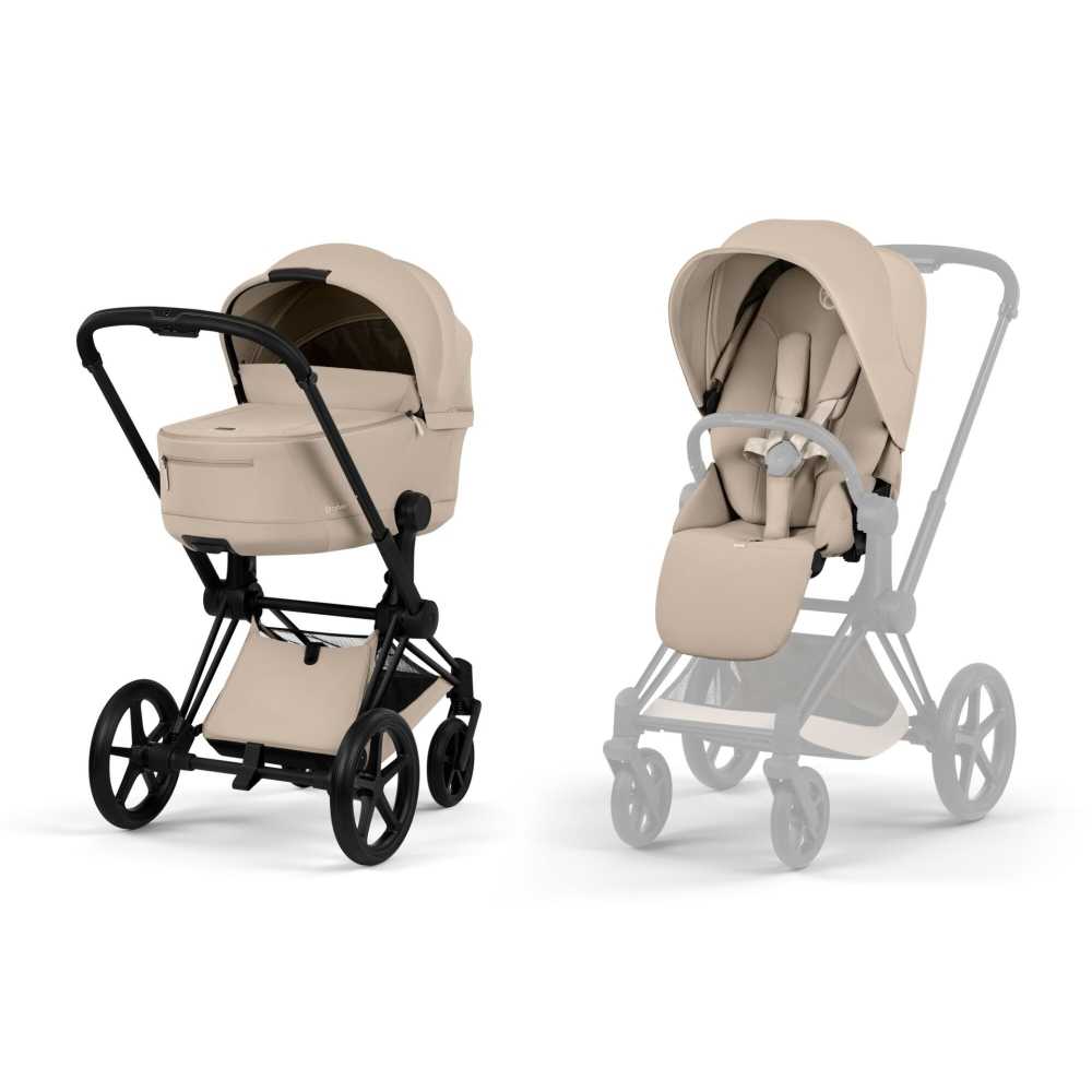 Universalus vežimėlis Cybex Priam Comfort 2in1, Cozy Beige-Vaikiški vežimėliai, Universalūs vežimėliai-e-vaikas