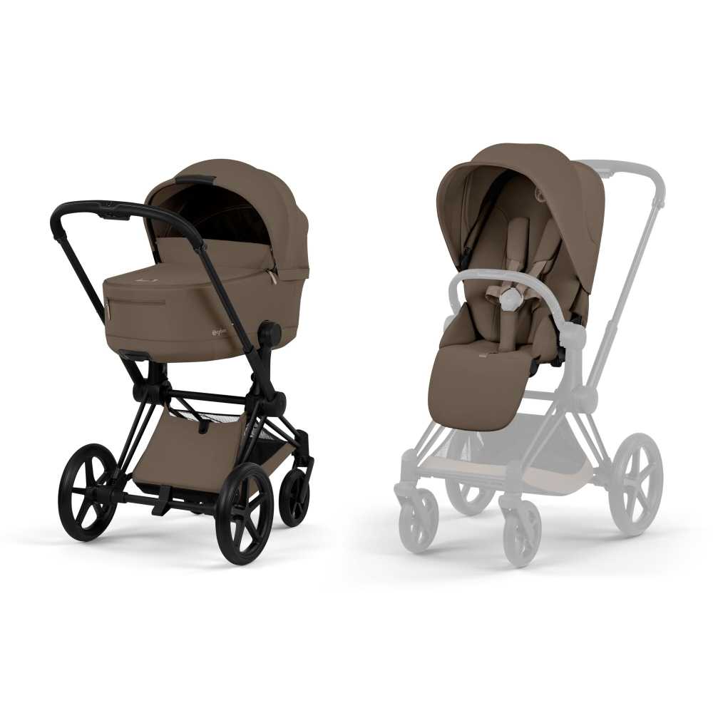Universalus vežimėlis Cybex Priam Comfort 2in1, Coconut Brown-Vaikiški vežimėliai, Universalūs vežimėliai-e-vaikas