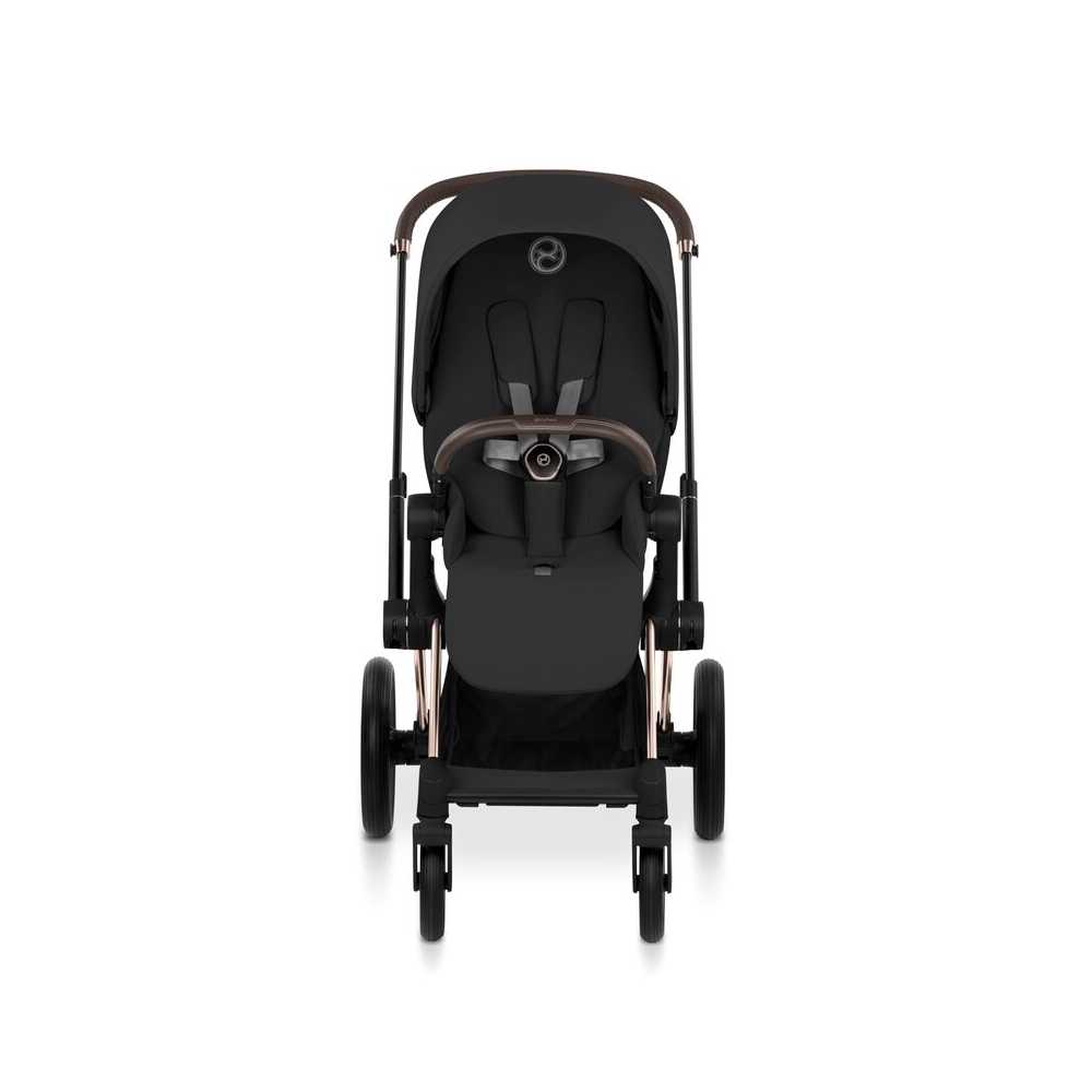 Universalus vežimėlis Cybex Priam Comfort Rosegold 2in1, Sepia Black-Vaikiški vežimėliai, Universalūs vežimėliai-e-vaikas