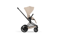 Universalus vežimėlis Cybex ePriam Comfort Matt Black 2in1, Cozy Beige-Vaikiški vežimėliai, Universalūs vežimėliai-e-vaikas