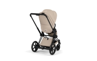 Universalus vežimėlis Cybex ePriam Comfort Matt Black 2in1, Cozy Beige-Vaikiški vežimėliai, Universalūs vežimėliai-e-vaikas